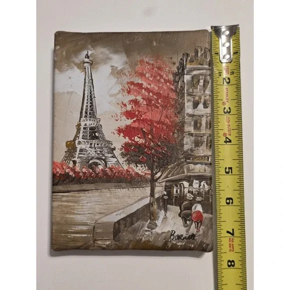 Burnett Paris Eiffel Tower Oil Painting - Picture 9 of 11